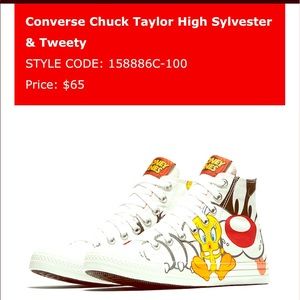 Looney toon converse. Sylvester and tweety